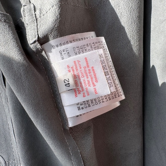 Bully (Italy) suede moto jacket (42) - Picture 6 of 7